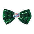 3" x 6-1/2" Glitz 'N Gleam St. Patrick's Bow Tie w/ Custom Printed Icon